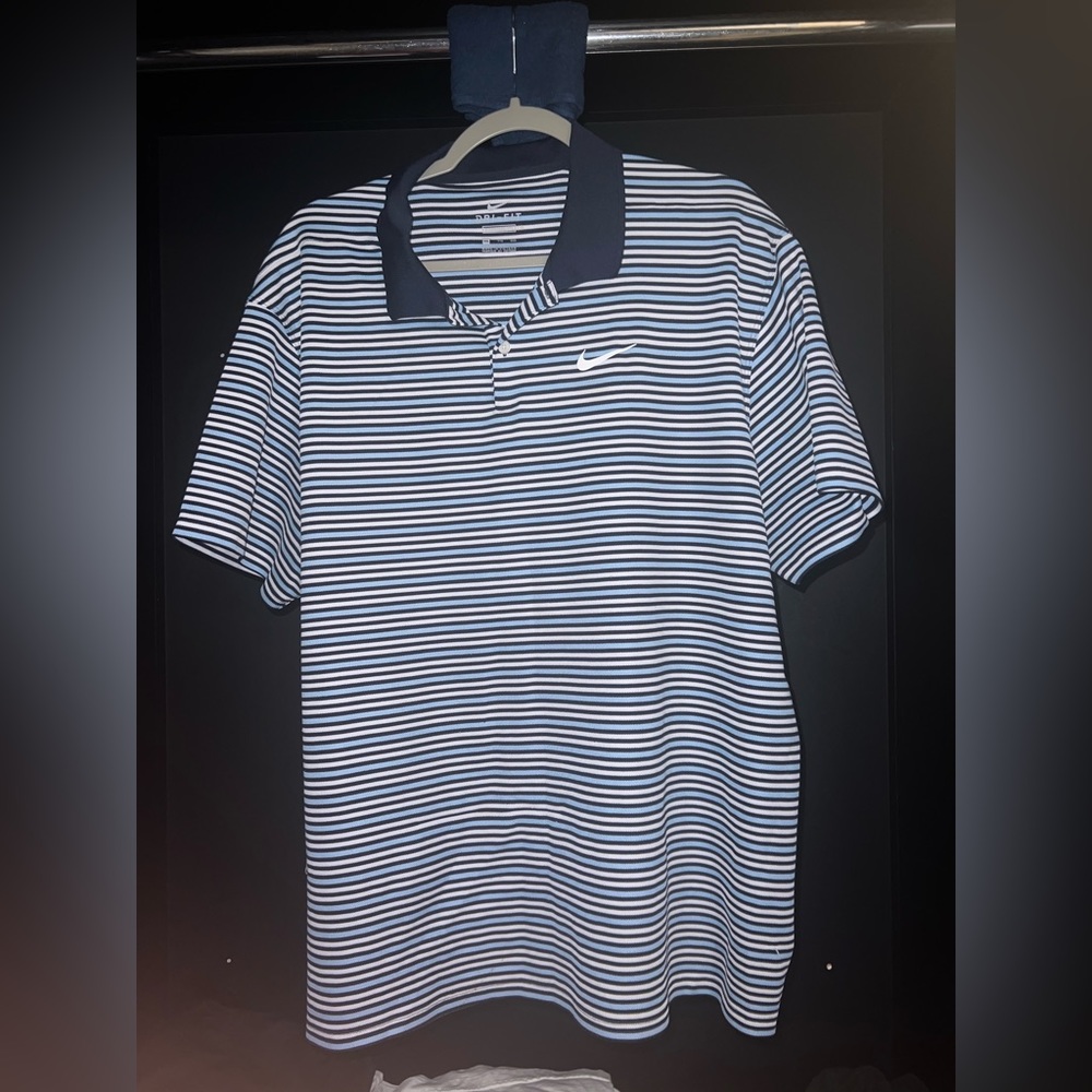 Nike Golf Dri-Fit Blue White
